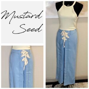 Mustard Seed Wide Leg Palm  cropped Pants